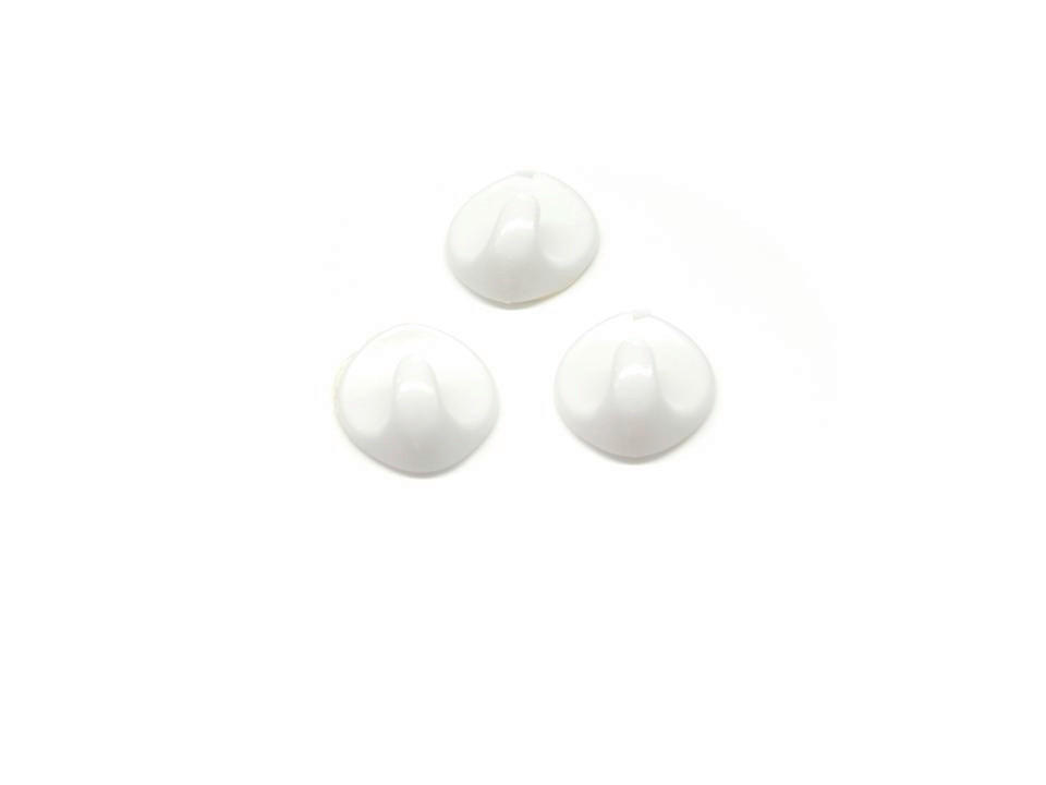 NÁSTENNÝ HÁČIK, biela - biela, Basics, plast (3cm)