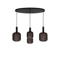 LED-PENDELLEUCHTE 93/41/150 cm  - Schwarz, Design, Glas (93/41/150cm) - Lucide