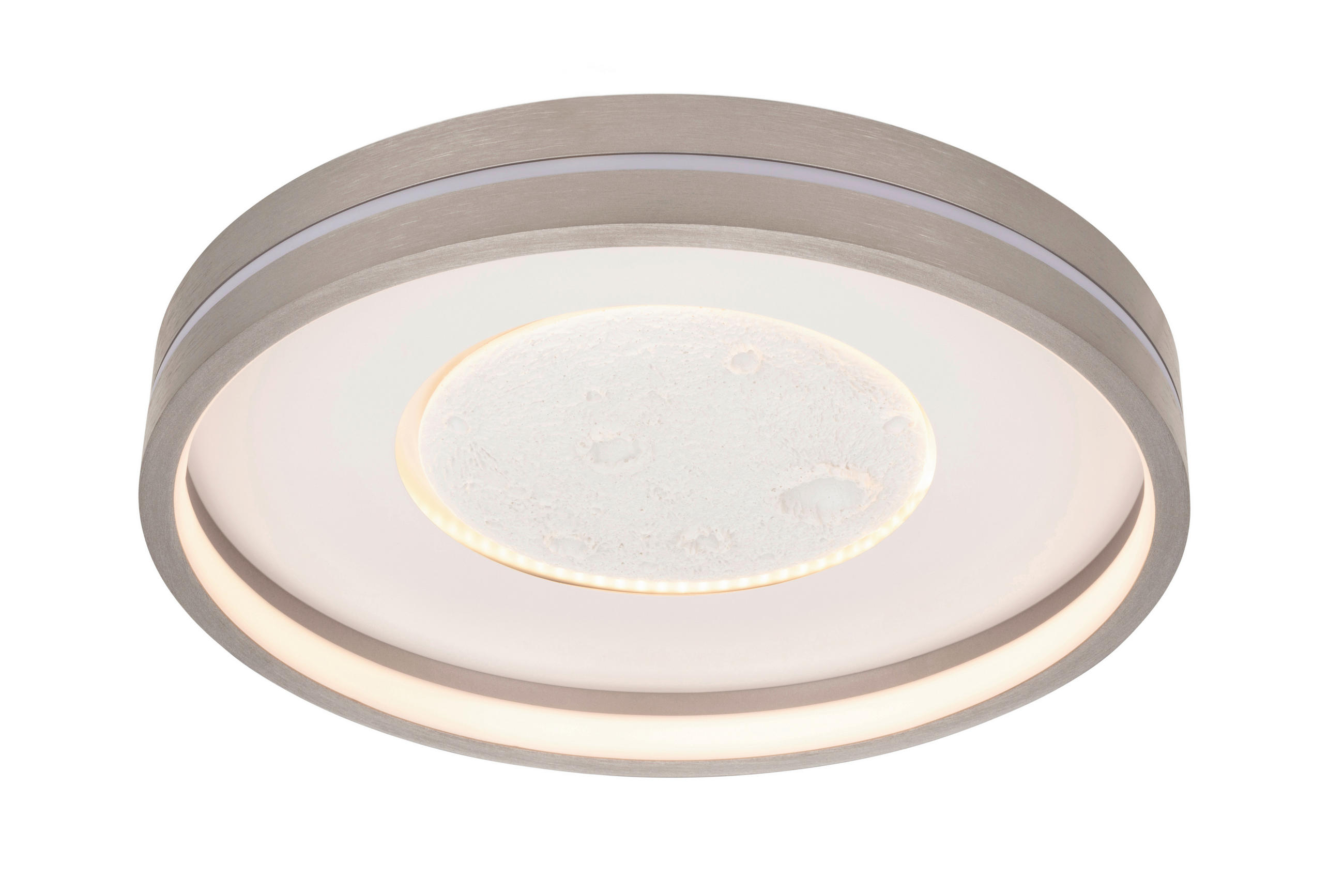 LED-DECKENLEUCHTE Bakersfield 38/8,5 cm   - Grau, Design, Metall (38/8,5cm) - Novel