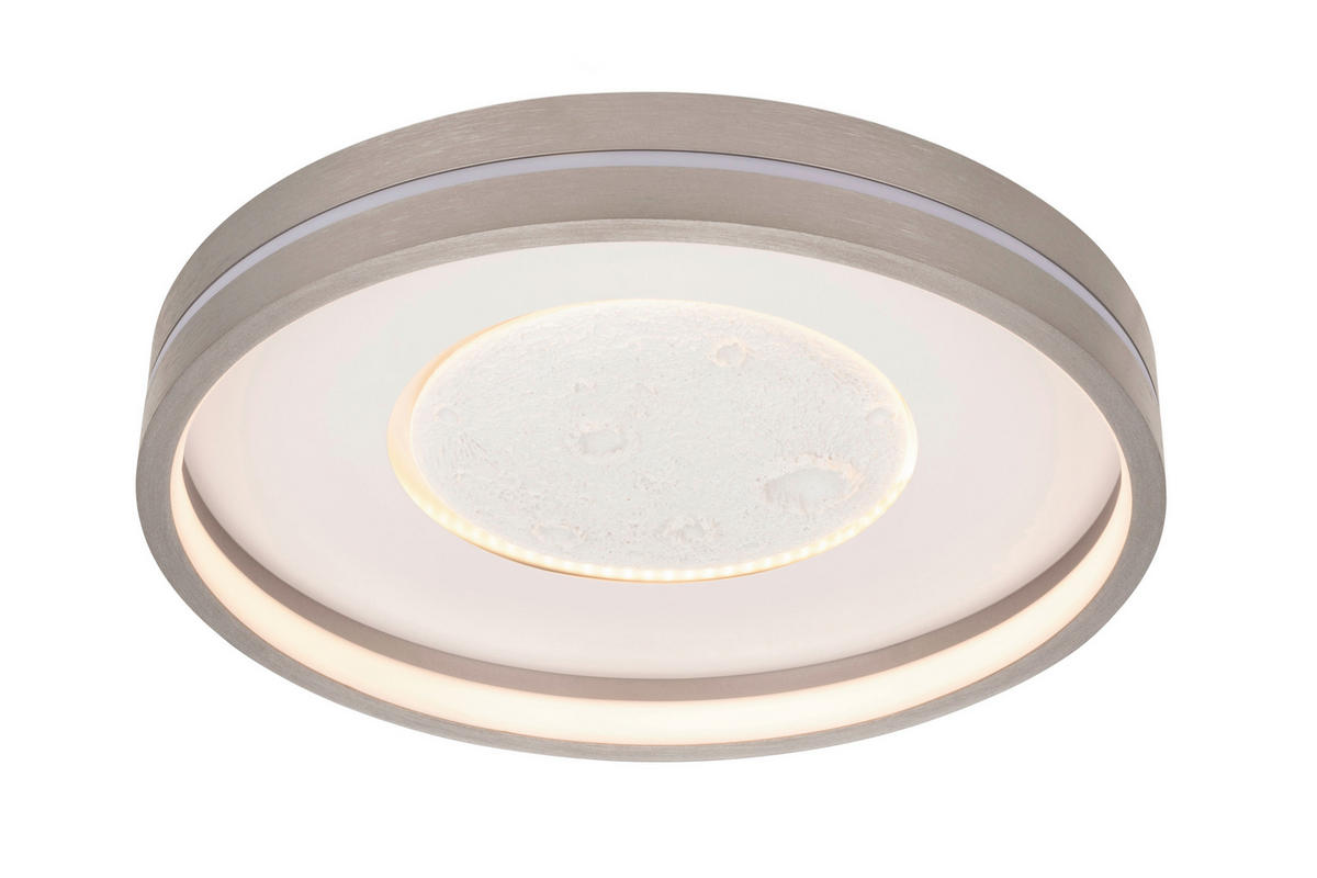 LED-DECKENLEUCHTE 38/8,5 cm   - Grau, Design, Metall (38/8,5cm) - Novel