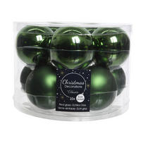 CHRISTBAUMKUGEL-SET 6 cm 10-teilig  - Pinienfarben, KONVENTIONELL, Glas (6cm)