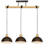 HÄNGELEUCHTE 107,5/26/180 cm  - Schwarz/Naturfarben, Trend, Holz/Metall (107,5/26/180cm) - Novel