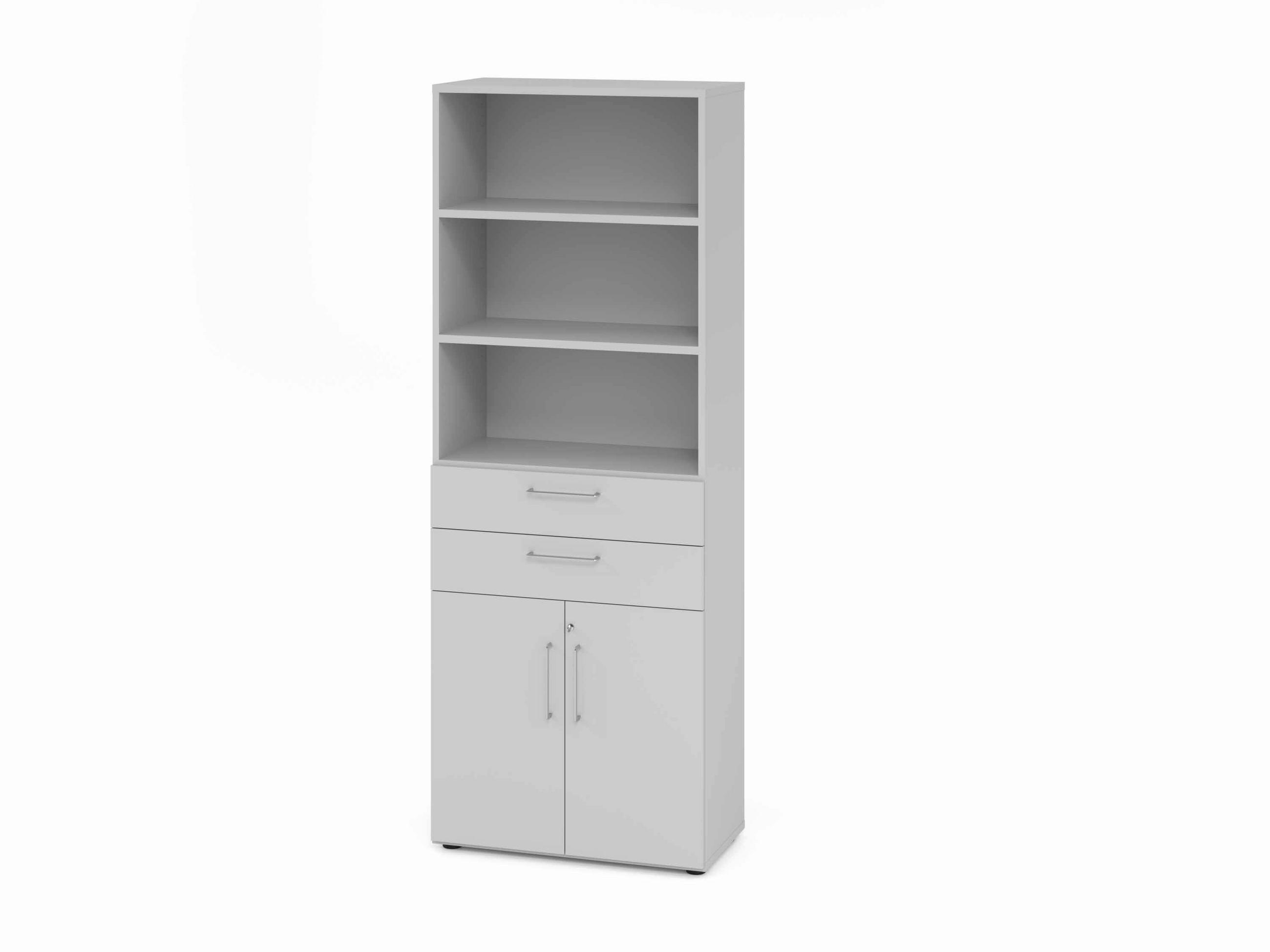 AKTENSCHRANK Grau  - Grau, Basics, Holzwerkstoff (80/215,6/41,7cm) - Venda