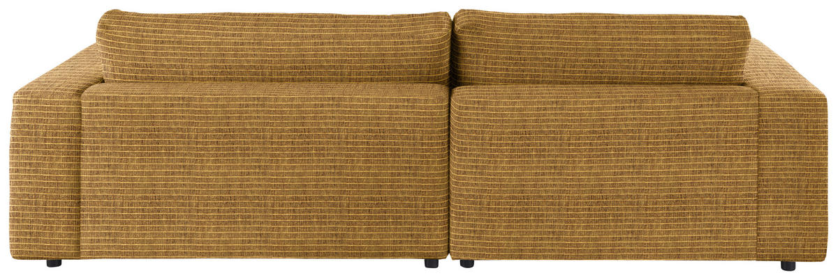 ECKSOFA in Chenille Hellgrün, Goldfarben  - Goldfarben/Schwarz, Design, Kunststoff/Textil (190/270cm) - Lomoco