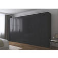 DREHTÜRENSCHRANK 400/223/61 cm,  in Graphitfarben, 8-türig  - Graphitfarben, Basics, Glas/Holzwerkstoff (400/223/61cm) - Novel