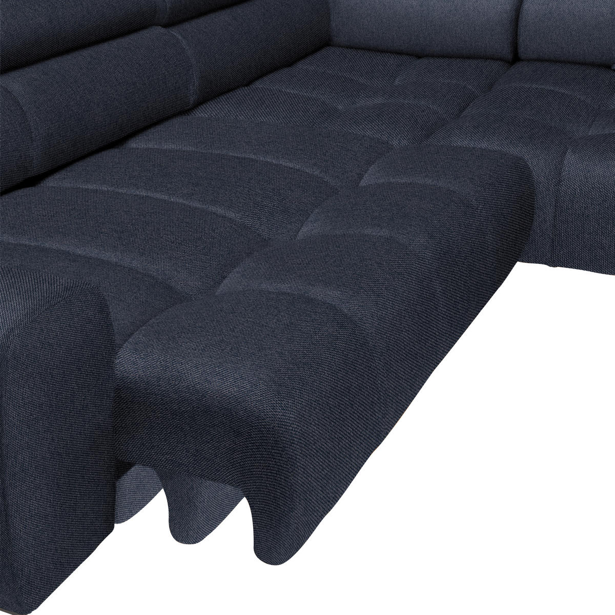 ECKSOFA in Webstoff Schwarz  - Schwarz, Design, Textil/Metall (270/177cm) - Welnova