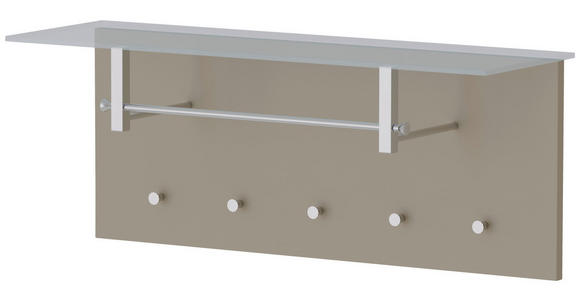 GARDEROBENPANEEL  in 102/41/33 cm  - Sandfarben, Design, Glas/Holzwerkstoff (102/41/33cm) - Moderano