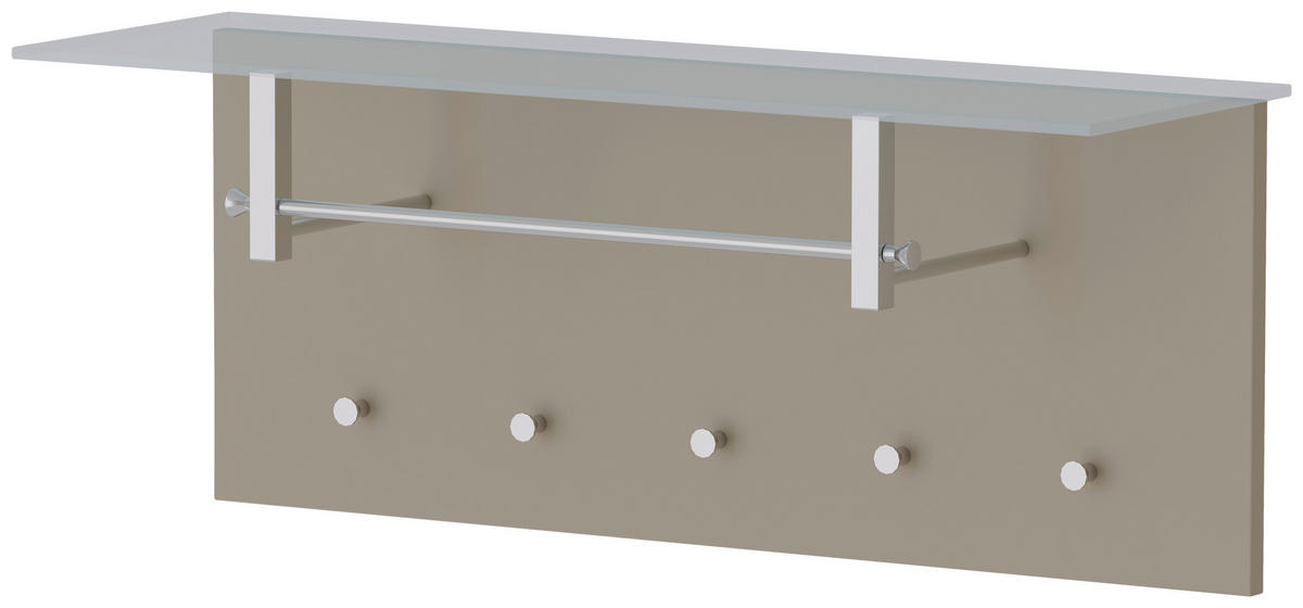 GARDEROBENPANEEL  in 102/41/33 cm  - Sandfarben, Design, Glas/Holzwerkstoff (102/41/33cm) - Moderano