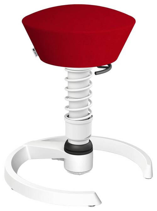 BÜROHOCKER Mikrofaser Rot, Weiß  - Rot/Weiß, Basics, Textil/Metall (55/45,66/55cm) - Aeris
