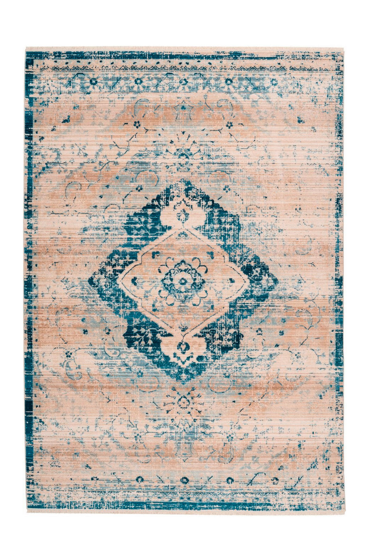 WEBTEPPICH 200/290 cm Baroque Blau, Creme  - Blau/Creme, Basics, Textil (200/290cm) - Novel