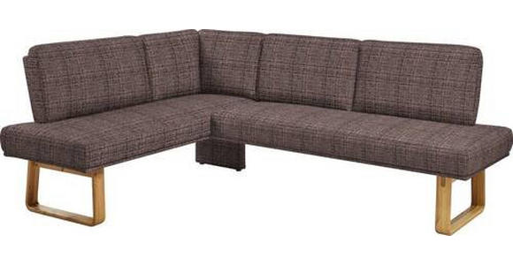 ECKBANK 174/240 cm in Eichefarben, Dunkelbraun - Eichefarben/Dunkelbraun, Design, Holz/Textil (174/240cm) - Dieter Knoll