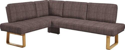 ECKBANK 174/240 cm  in Eichefarben, Dunkelbraun  - Eichefarben/Dunkelbraun, Design, Holz/Textil (174/240cm) - Dieter Knoll
