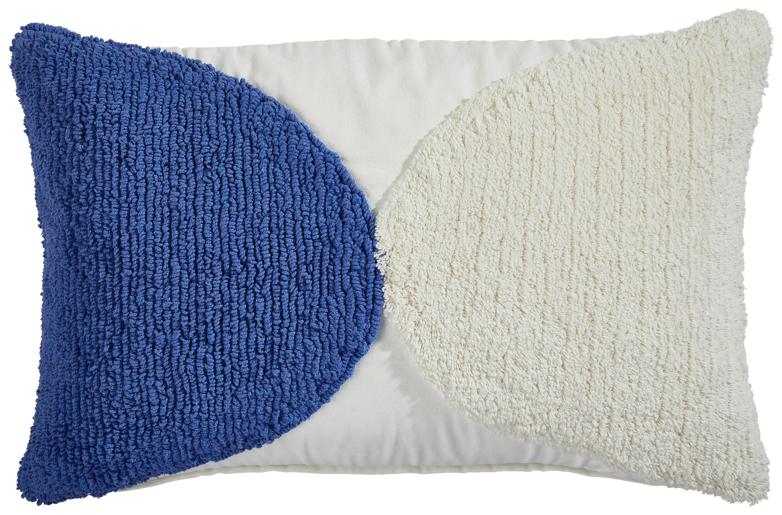 KISSENHÜLLE Boho 40/60 cm  - Blau/Creme, Basics, Textil (40/60cm) - Novel