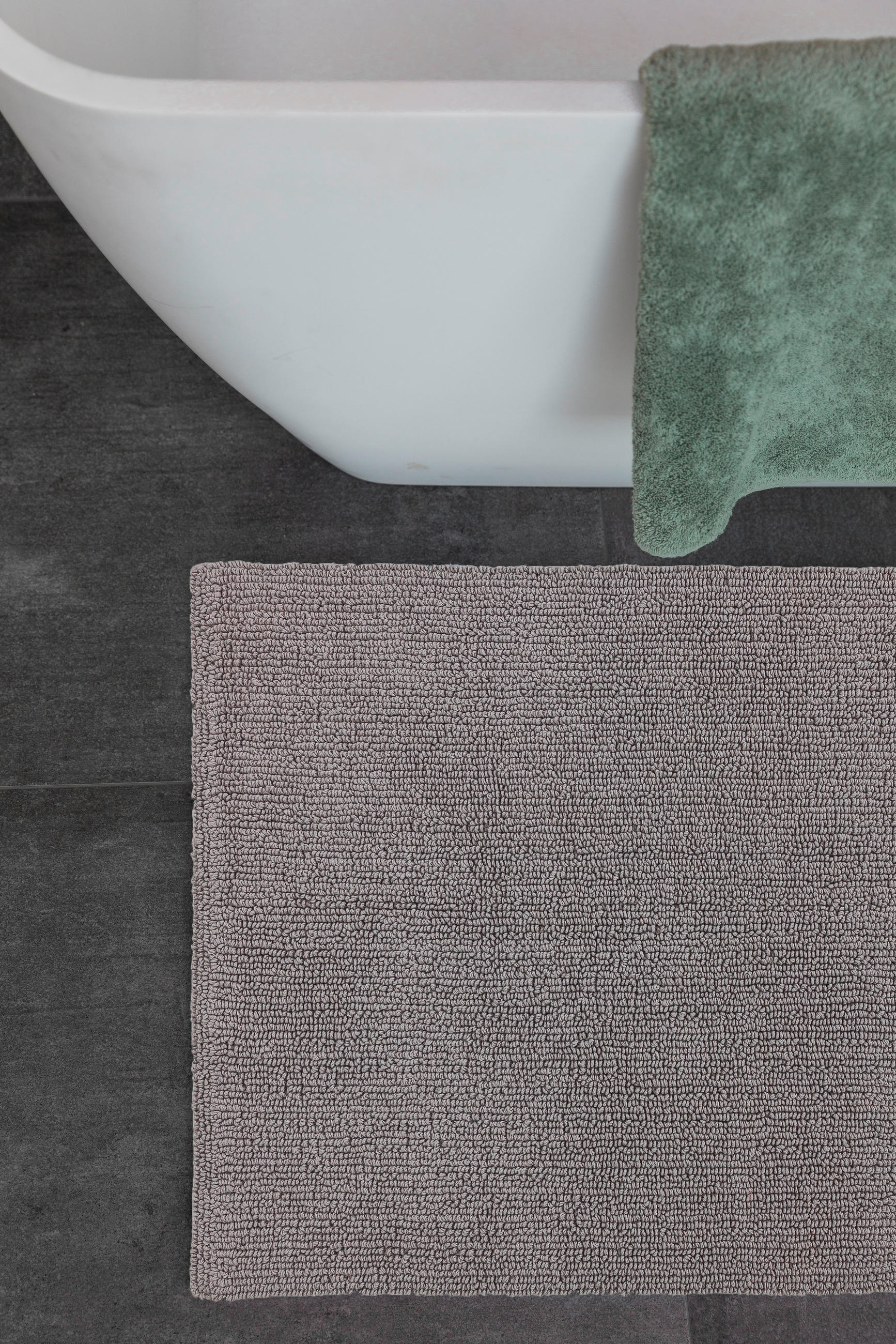 BADTEPPICH Hellgrau 60/90 cm  - Hellgrau, Basics, Textil (60/90cm) - Schöner Wohnen