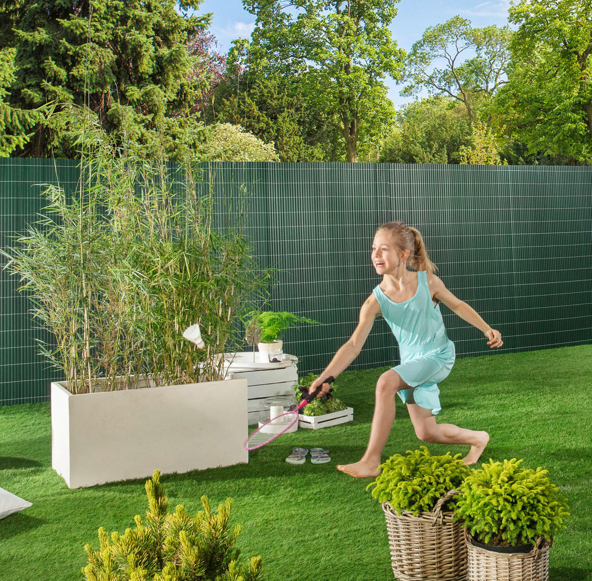 TIENIACA CLONA NA PLOT 300/100 cm  - zelená, Basics, plast (300/100cm)