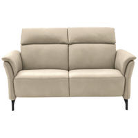 2-SITZER-SOFA in Echtleder Ecru  - Ecru/Schwarz, Konventionell, Leder/Metall (178/103/92cm) - Dieter Knoll