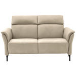 2-SITZER-SOFA  in Echtleder Ecru   - Ecru/Schwarz, KONVENTIONELL, Leder/Metall (178/103/92cm) - Dieter Knoll