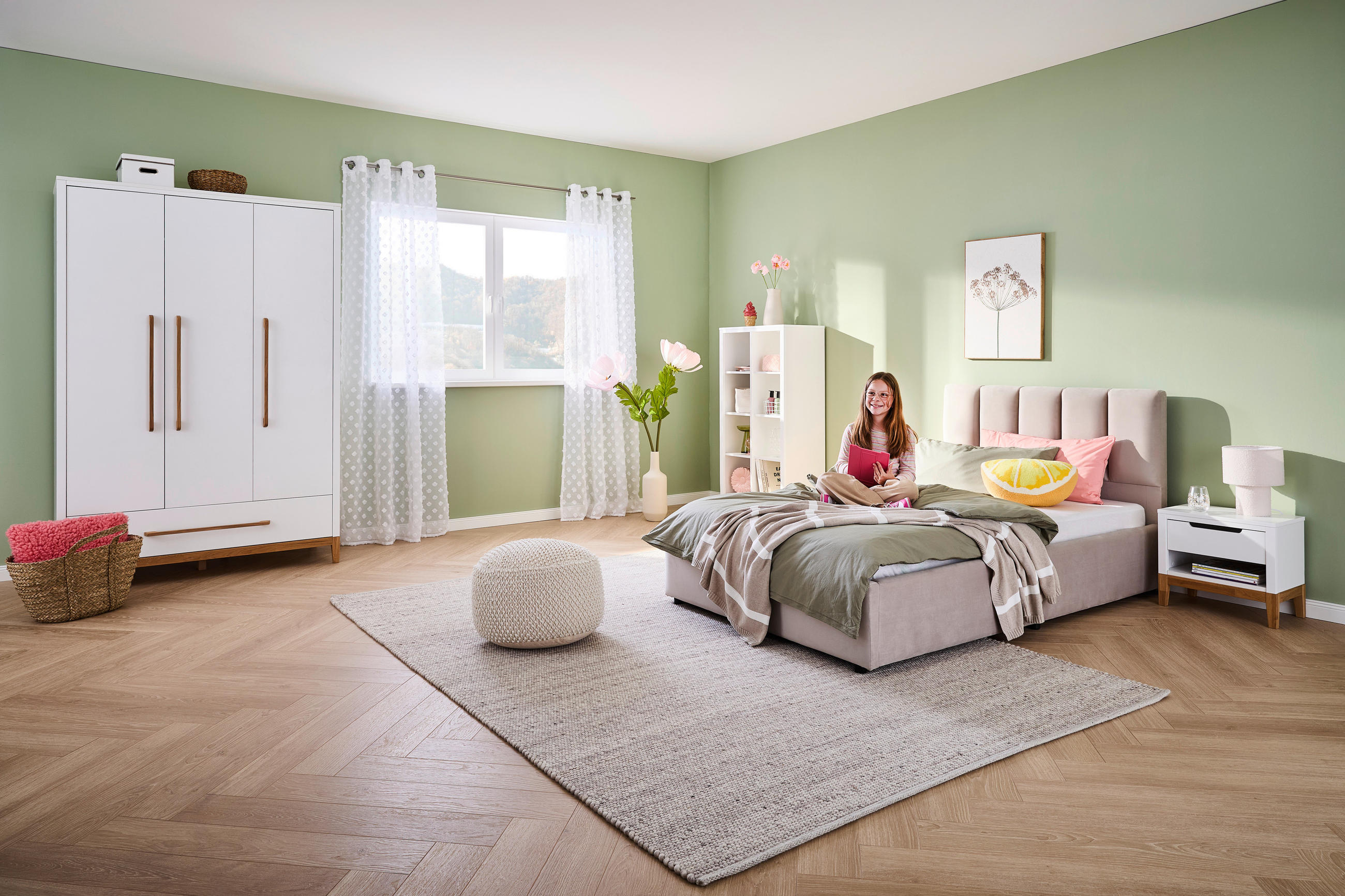 POLSTERBETT 120/200 cm  in Beige  - beige/noir, Design, textile/matière synthétique (120/200cm) - Stylife