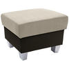 HOCKER in Textil Dunkelbraun, Beige  - Dunkelbraun/Beige, Konventionell, Holz/Textil (68/43/47cm) - Livetastic
