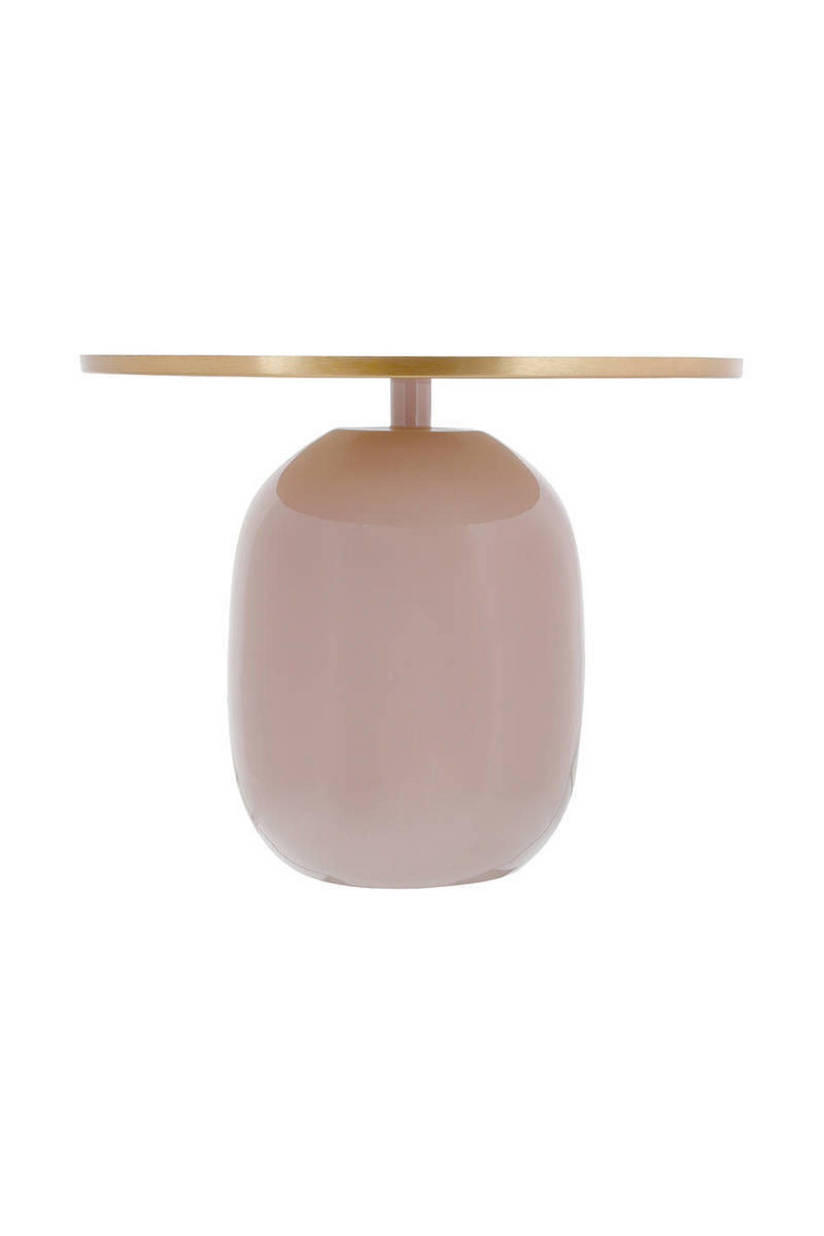BEISTELLTISCH in Metall  - Goldfarben/Altrosa, Trend, Metall (51/41/51cm) - Kayoom
