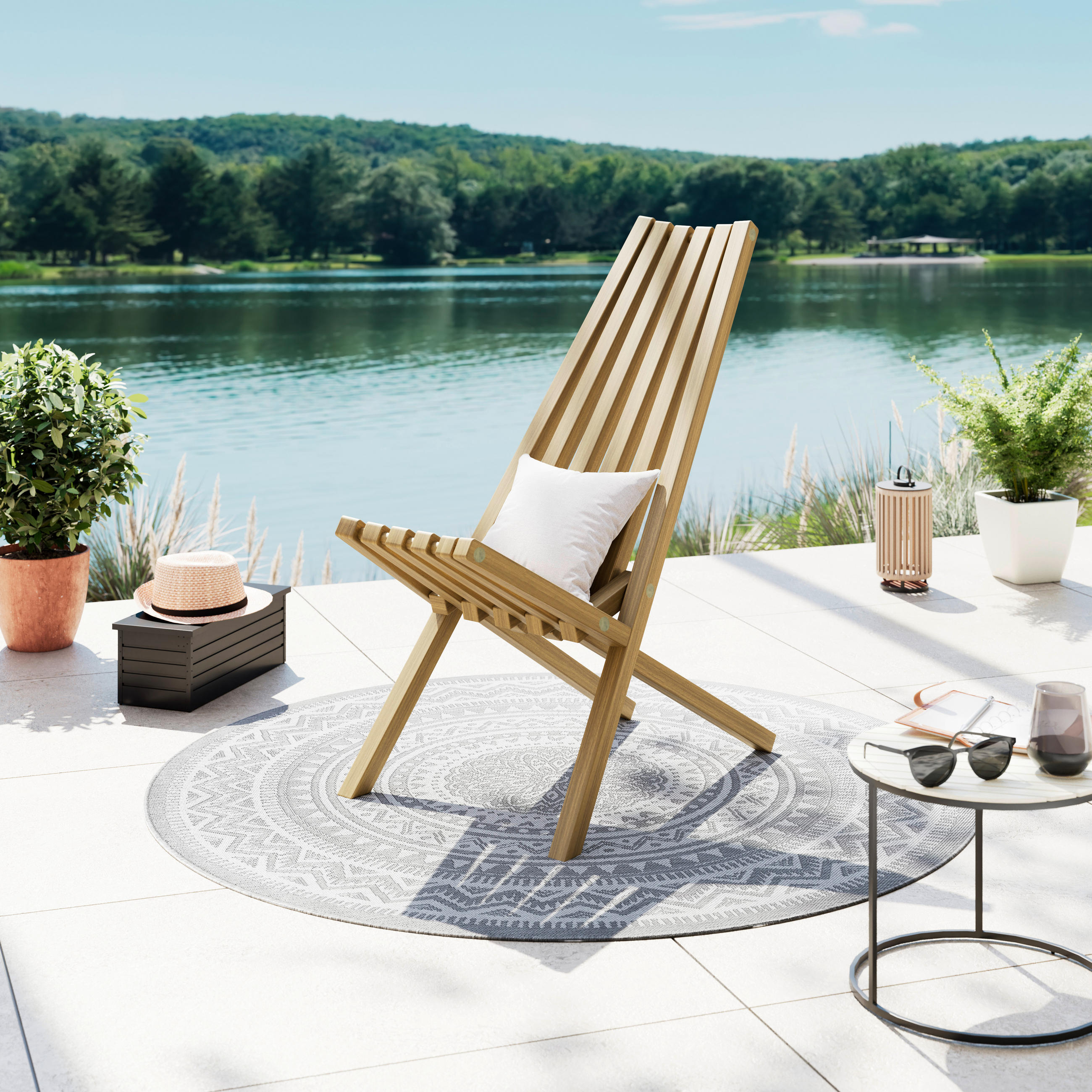 GARTEN-RELAXSESSEL Akazie  - Akaziefarben, MODERN, Holz (45/73/75cm) - Ambia Garden