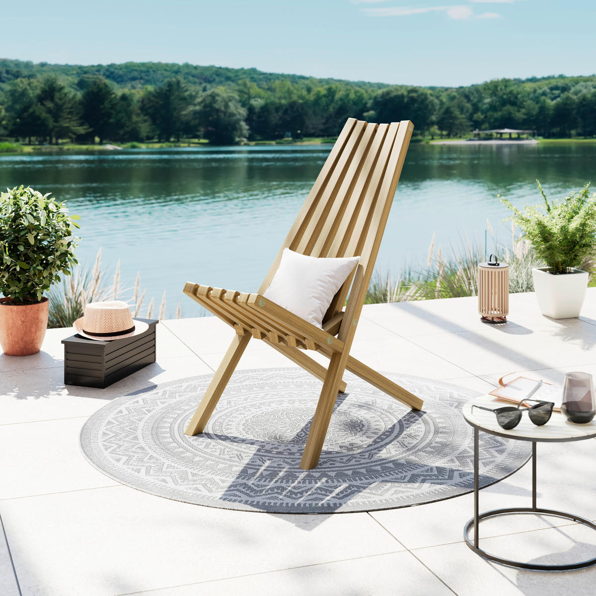 GARTEN-RELAXSESSEL Akazie  - Akaziefarben, MODERN, Holz (45/73/75cm) - Ambia Garden