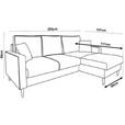 ECKSOFA in Flachgewebe Schwarz  - Eiche Wotan/Schwarz, KONVENTIONELL, Holz/Textil (255/157cm) - Carryhome