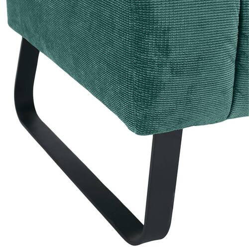 SITZBANK 175/87/77 cm  in Grün  - Schwarz/Grün, Design, Textil/Metall (175/87/77cm) - Novel