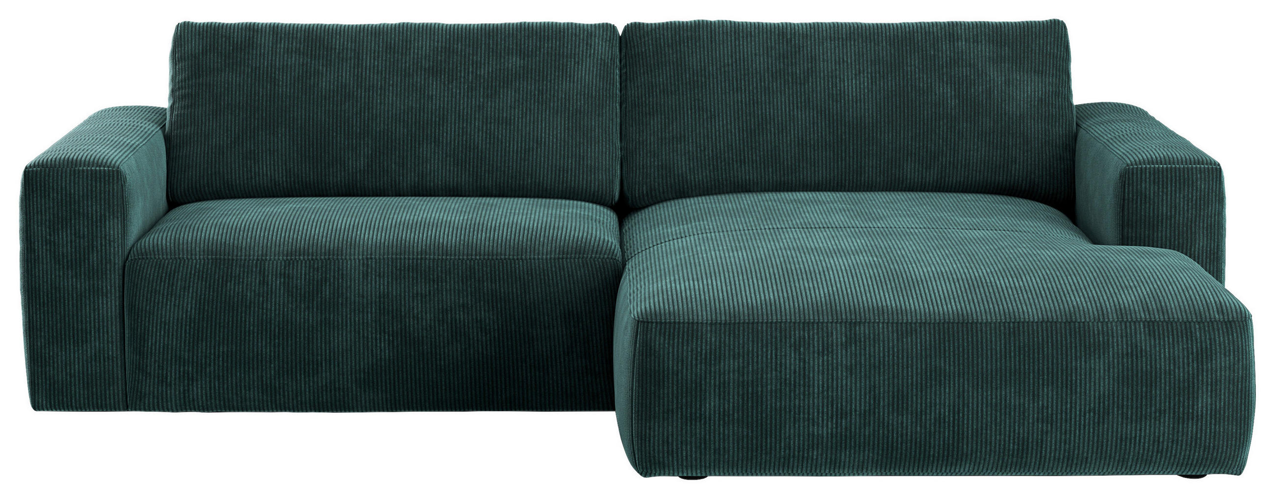 ECKSOFA Grün Mikrofaser  - Schwarz/Grün, MODERN, Kunststoff/Textil (283/175cm) - MID.YOU
