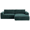 ECKSOFA Grün Mikrofaser  - Schwarz/Grün, MODERN, Kunststoff/Textil (283/175cm) - MID.YOU