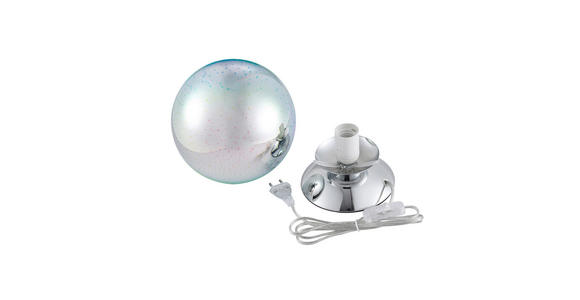 TISCHLEUCHTE Galaxy 20/25 cm  - Chromfarben, LIFESTYLE, Glas/Metall (20/25cm) - Novel