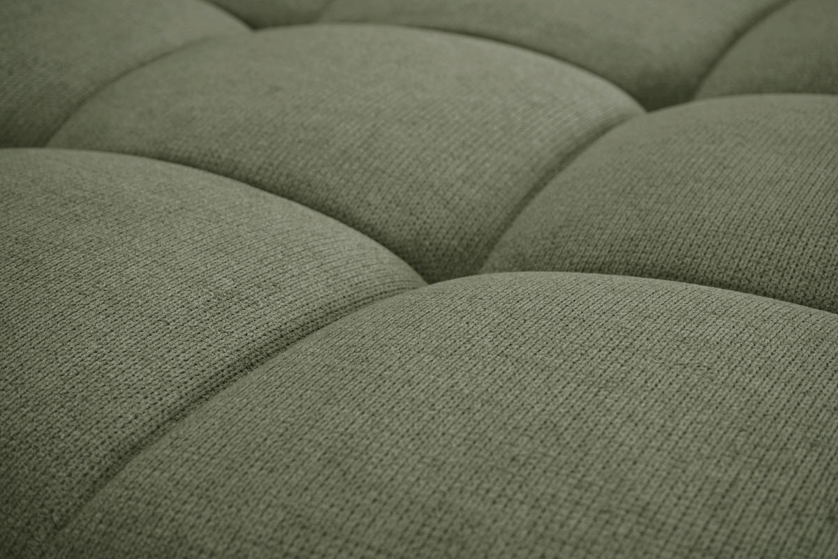 ECKSOFA in Flachgewebe, Mikrofaser Grün  - Chromfarben/Grün, Design, Kunststoff/Textil (312/198cm) - Livetastic