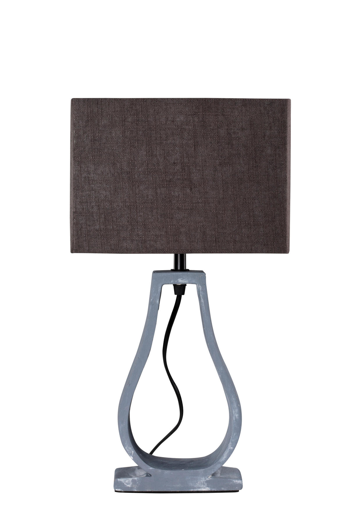 TISCHLEUCHTE 13/22.5/39.5 cm   - Braun, Design, Stein/Textil (13/22.5/39.5cm)