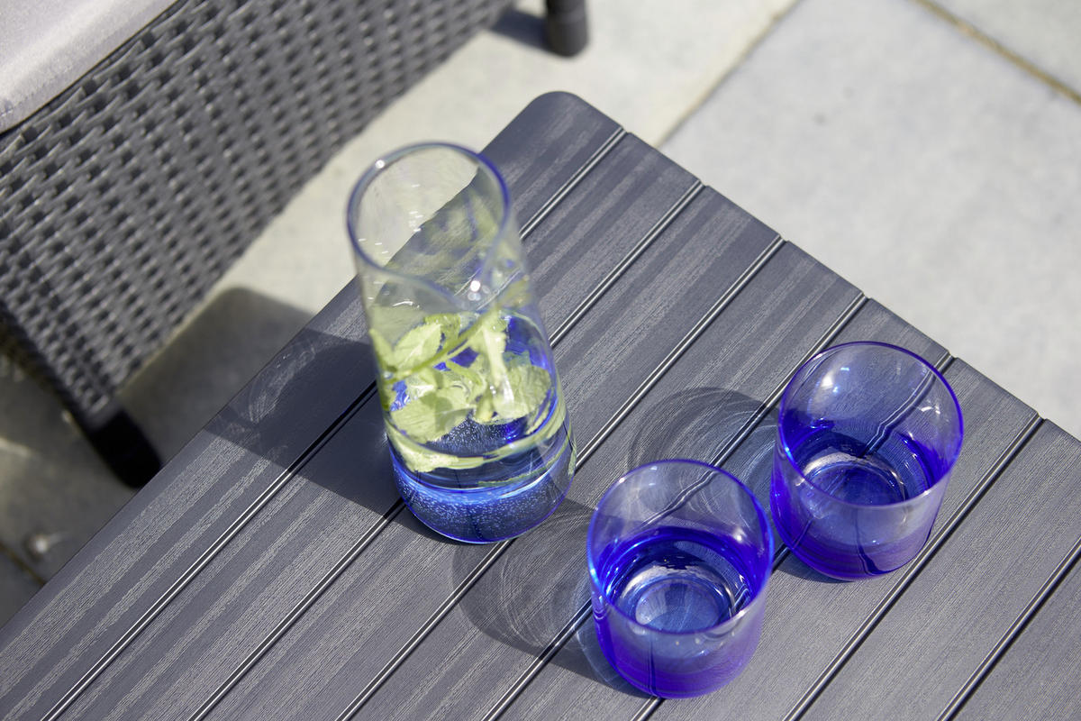 LOUNGETISCH 116/71,5/40-66 cm Kunststoff  - Graphitfarben, Design, Kunststoff (116/71,5/40-66cm) - Keter