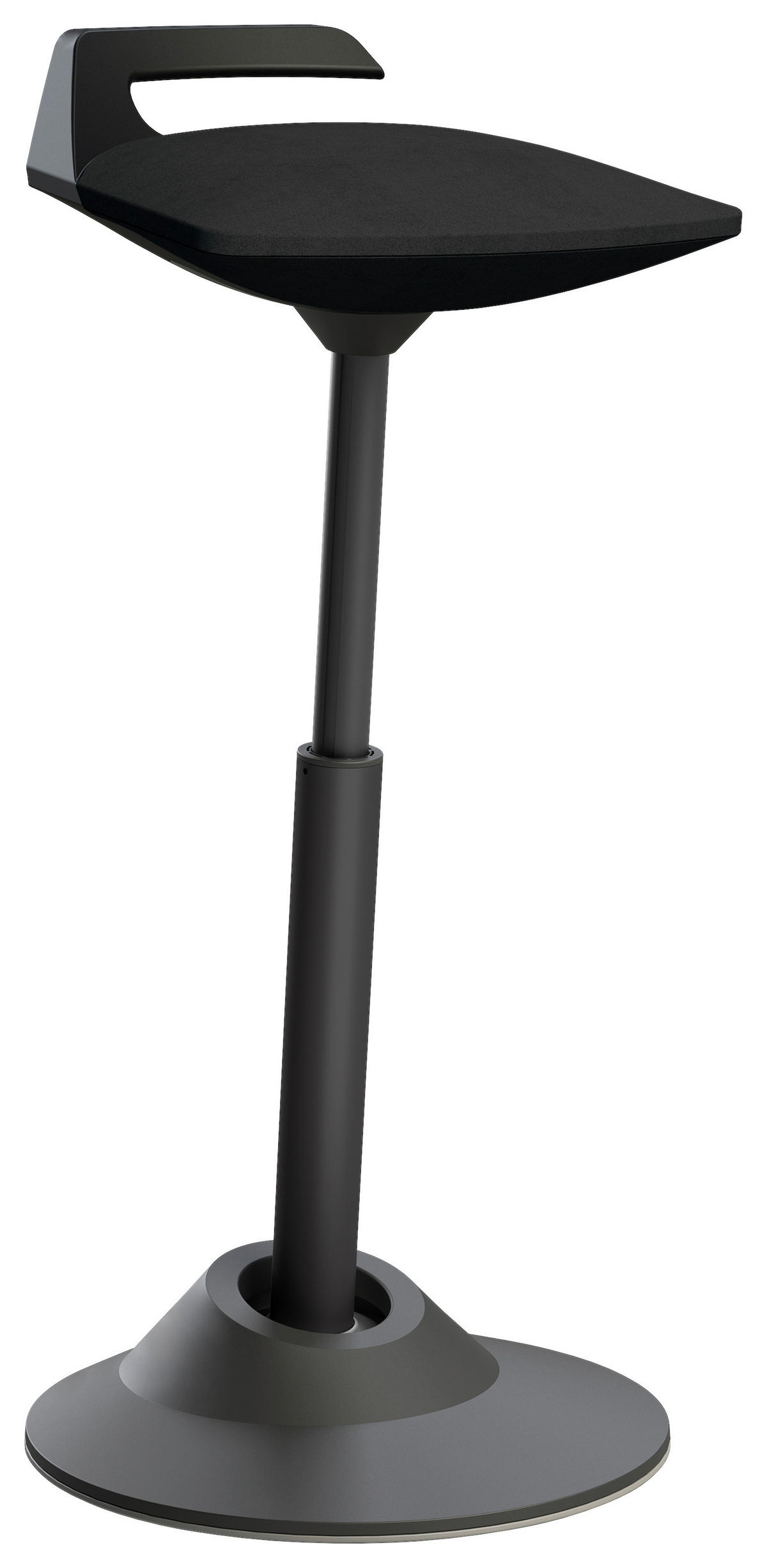 BÜROHOCKER   Schwarz  - Schwarz, Basics, Textil/Metall (38/51-84/38cm) - Aeris