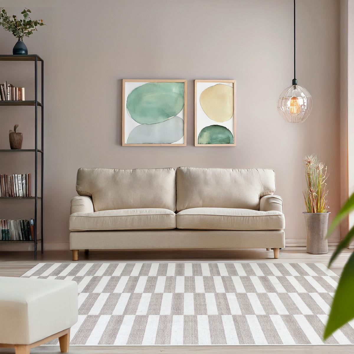 TUFTTEPPICH 200/290 cm MESIO STRIDER, waschbar Eiche grau, Grauweiß  - Eiche grau/Grauweiß, Design, Kunststoff/Textil (200/290cm) - Lindorug