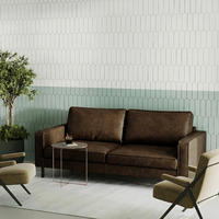 2,5-SITZER Dunkelbraun Echtleder Lederlook  - Dunkelbraun/Schwarz, Design, Leder/Textil (168/85/92cm) - Livetastic