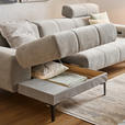 ECKSOFA inkl. Funktionen Grau Chenille  - Schwarz/Grau, Design, Textil/Metall (167/311cm) - Xora
