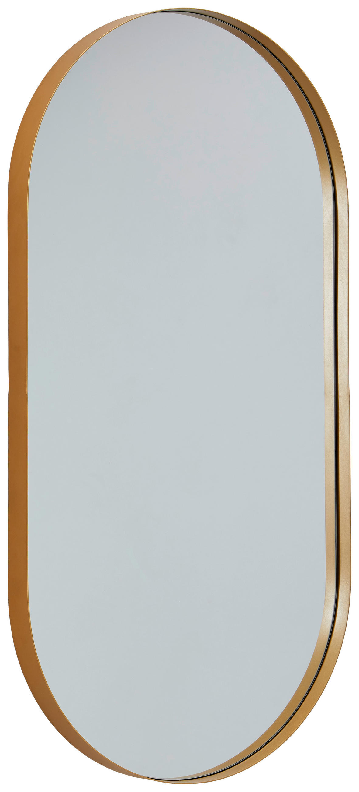 WANDSPIEGEL 50/100/5 cm    in oval  - Goldfarben, Design, Glas/Holzwerkstoff (50/100/5cm) - MID.YOU