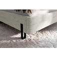 POLSTERBETT Beleuchtung 140/200 cm  in Creme  - Creme/Schwarz, MODERN, Textil/Metall (140/200cm) - Novel