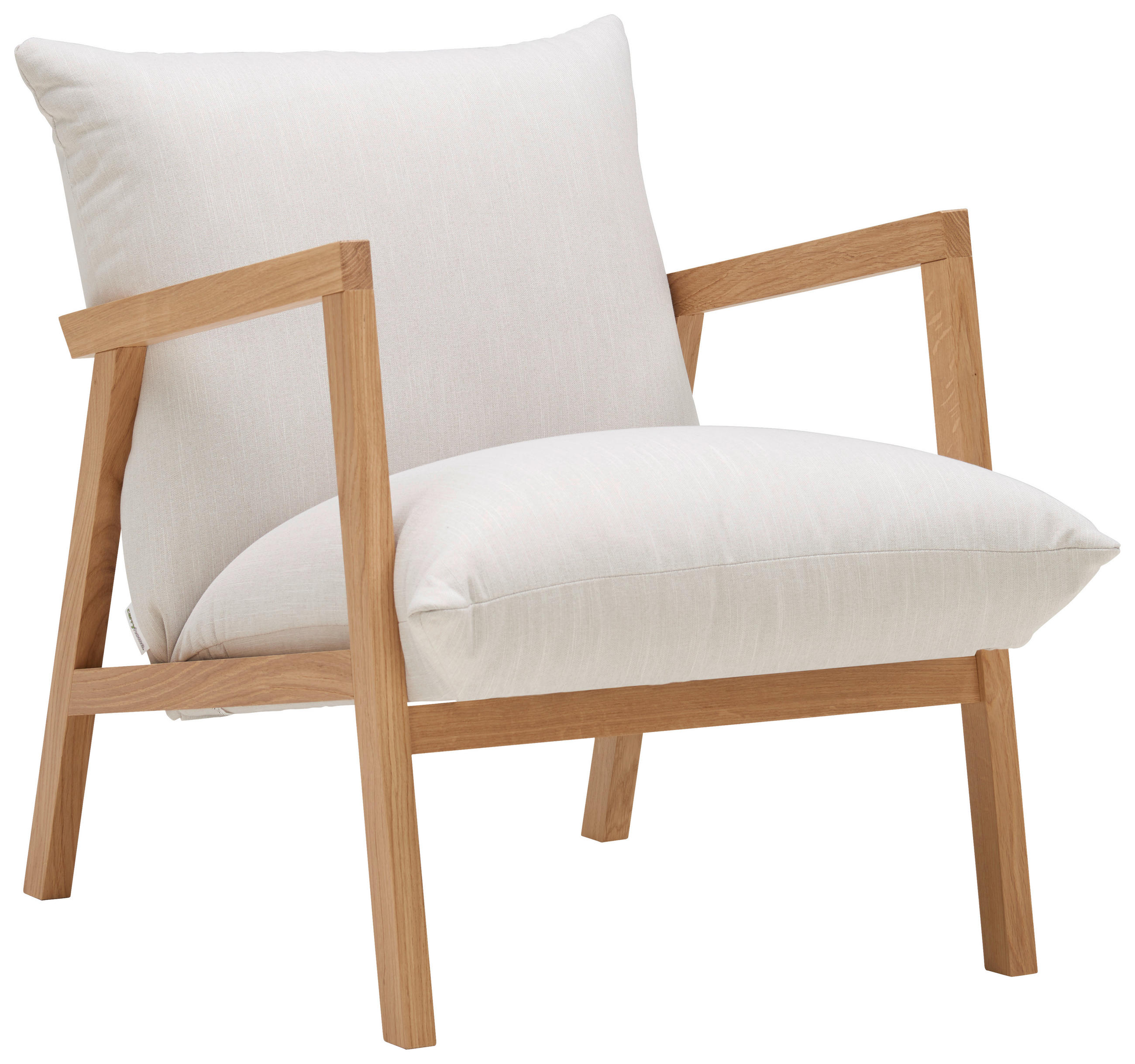 SESSEL Webstoff Beige    - Eichefarben/Beige, Design, Holz/Textil (65/80/85cm) - Carryhome