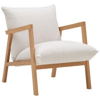 FAUTEUIL in Webstoff Beige  - Eichefarben/Beige, Design, Holz/Textil (65/80/85cm) - Carryhome