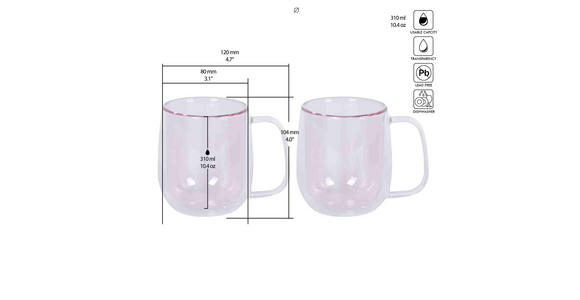 KAFFEEGLAS - Rosa, KONVENTIONELL, Glas (8/10,4cm) - Novel