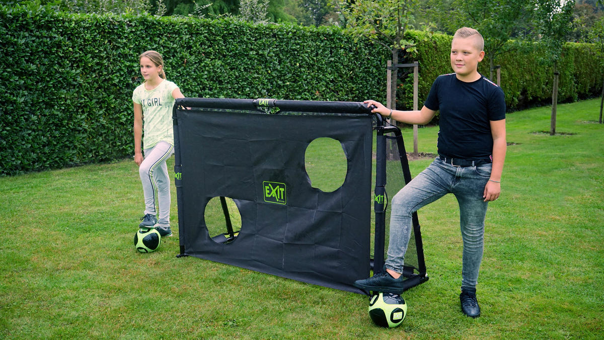FUßBALLTOR EXIT MAESTRO - Schwarz, KONVENTIONELL, Kunststoff/Metall (180/120/120cm) - EXIT Toys