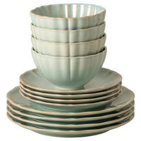 KOMBISERVICE Türkis ALENTEJO 12-teilig 4 Personen  - Türkis, Basics, Keramik - Costa Nova