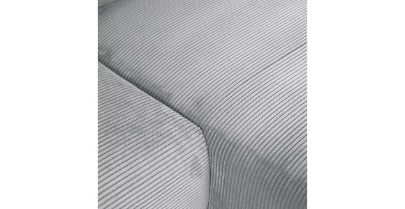 ECKSOFA Grau Cord - Schwarz/Grau, KONVENTIONELL, Kunststoff/Textil (266/180cm) - Carryhome