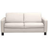 SCHLAFSOFA in Textil, Leder Ecru  - Ecru/Schwarz, Konventionell, Leder/Textil (190/87/100cm) - Celina Home
