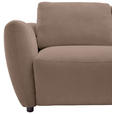 ECKSOFA  in Chenille Taupe  307/224 cm  - Taupe/Schwarz, KONVENTIONELL, Kunststoff/Textil (307/224cm) - Hom`in