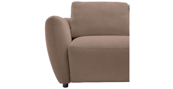 ECKSOFA  in Chenille Taupe  307/224 cm  - Taupe/Schwarz, KONVENTIONELL, Kunststoff/Textil (307/224cm) - Hom`in