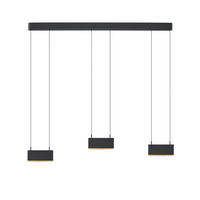 LED-HÄNGELEUCHTE Kobe 130/4,5/20-210 cm  - Goldfarben/Schwarz, Design, Metall (130/4,5/20-210cm) - Helestra